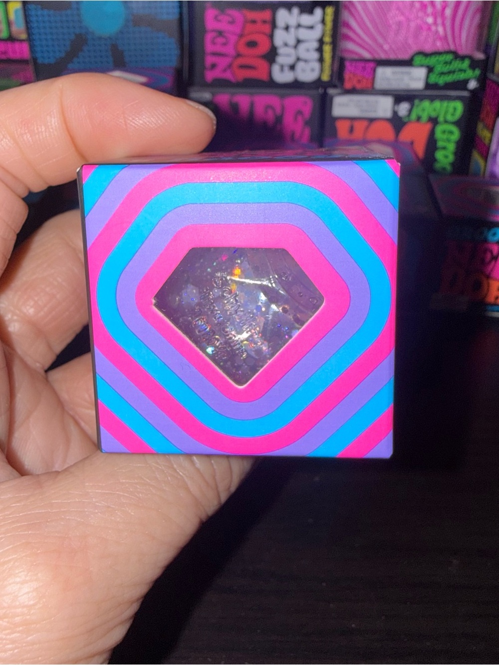 💎Authentic Needoh Groovy Jewel Super Sparkly Squish Diamond in Purple .💎